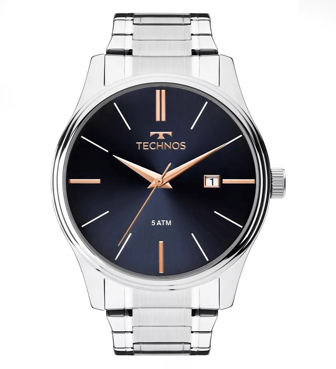 Relógio TECHNOS Masculino Classic Steel 2115MPM/1K - Lisjoias