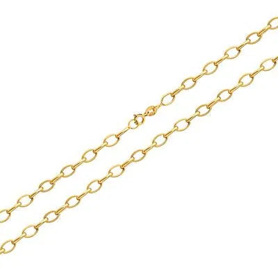 Cordão cadeado em ouro 18k - 60cm - Lisjoias