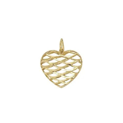 Pingente Coração Diamantado Em Ouro 18K