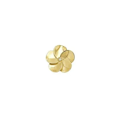 Pingente Flor Em Ouro 18K Com Diamantes 0,005Ct