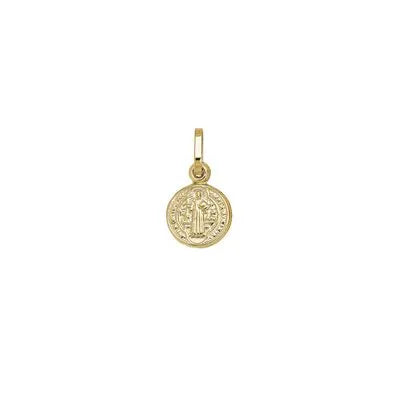 Pingente São Bento Mini Em Ouro 18K