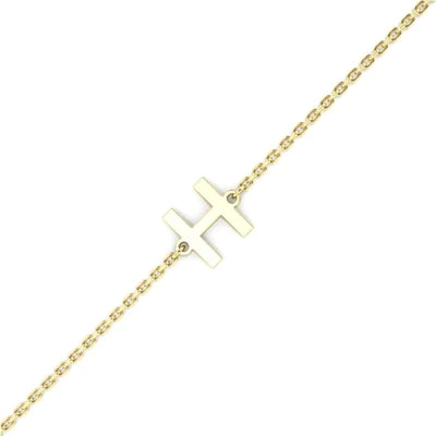 Pulseira Personalizada com Letra Ouro 18k