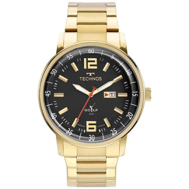 Relógio Technos Masculino Golf Dourado 2115MWD/1H - Lisjoias